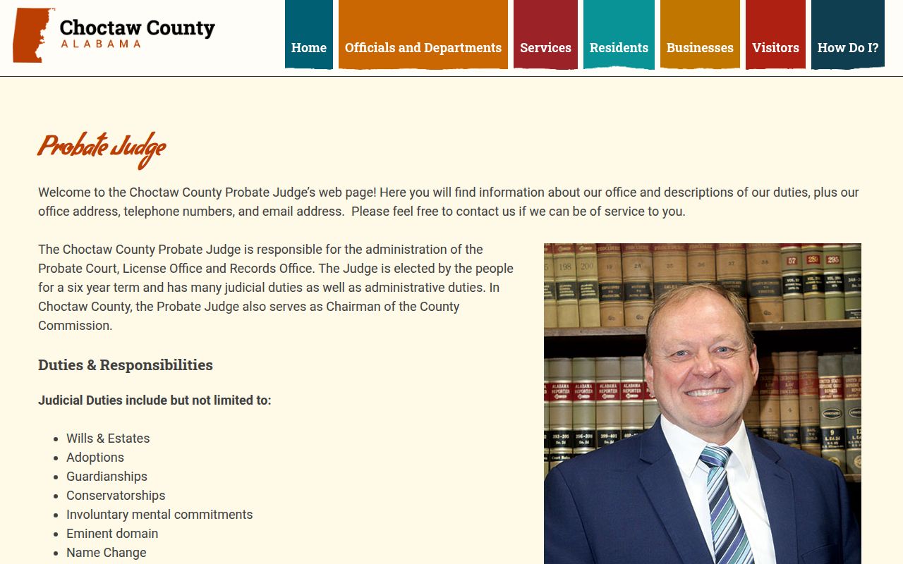 Choctaw County Probate Court for deed records in Butler Alabama