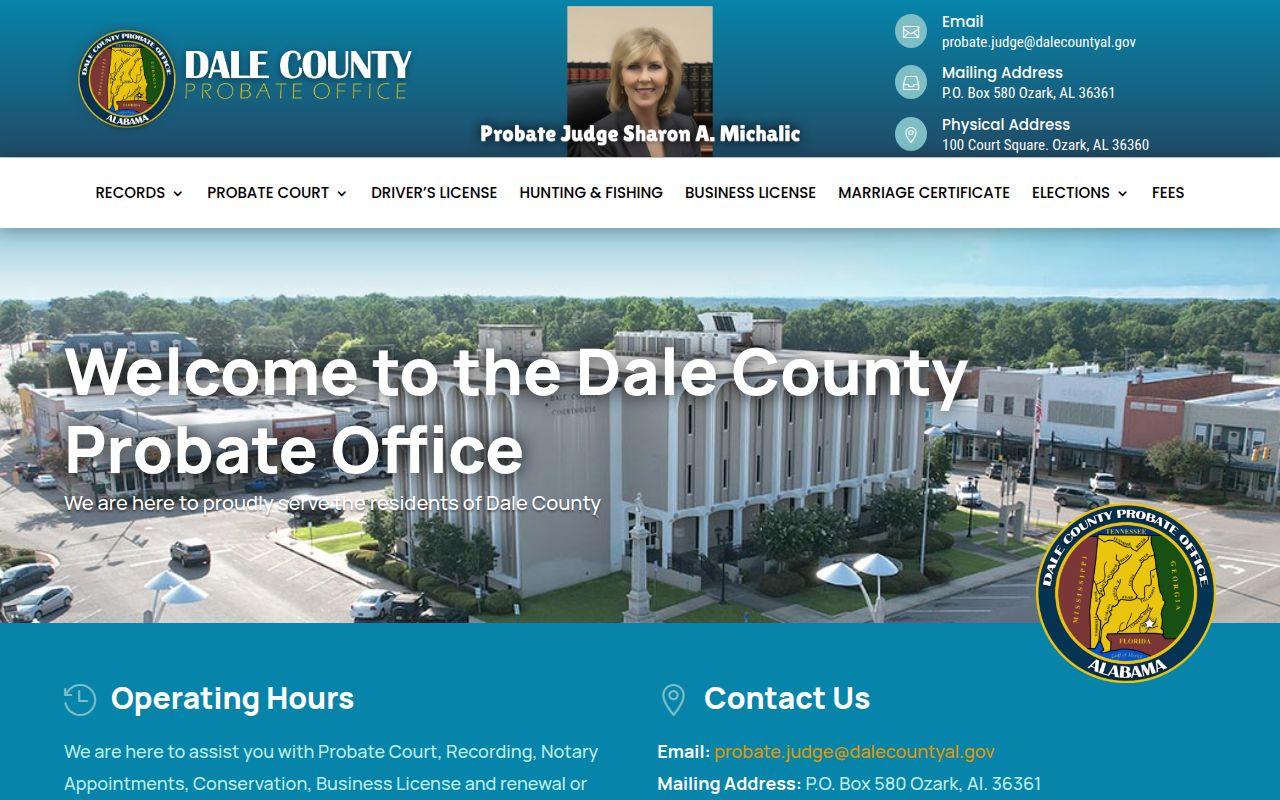 Dale County Probate Court deed records in Ozark