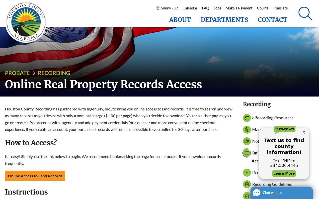 Houston County Probate Court online deed records search in Dothan