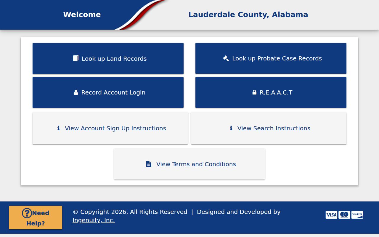 Lauderdale County Probate Court online deed search portal