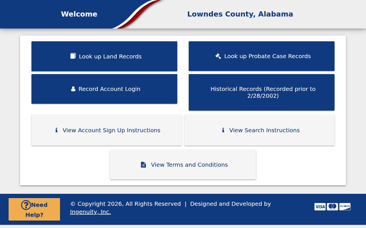 Lowndes County Probate Court online deed search portal