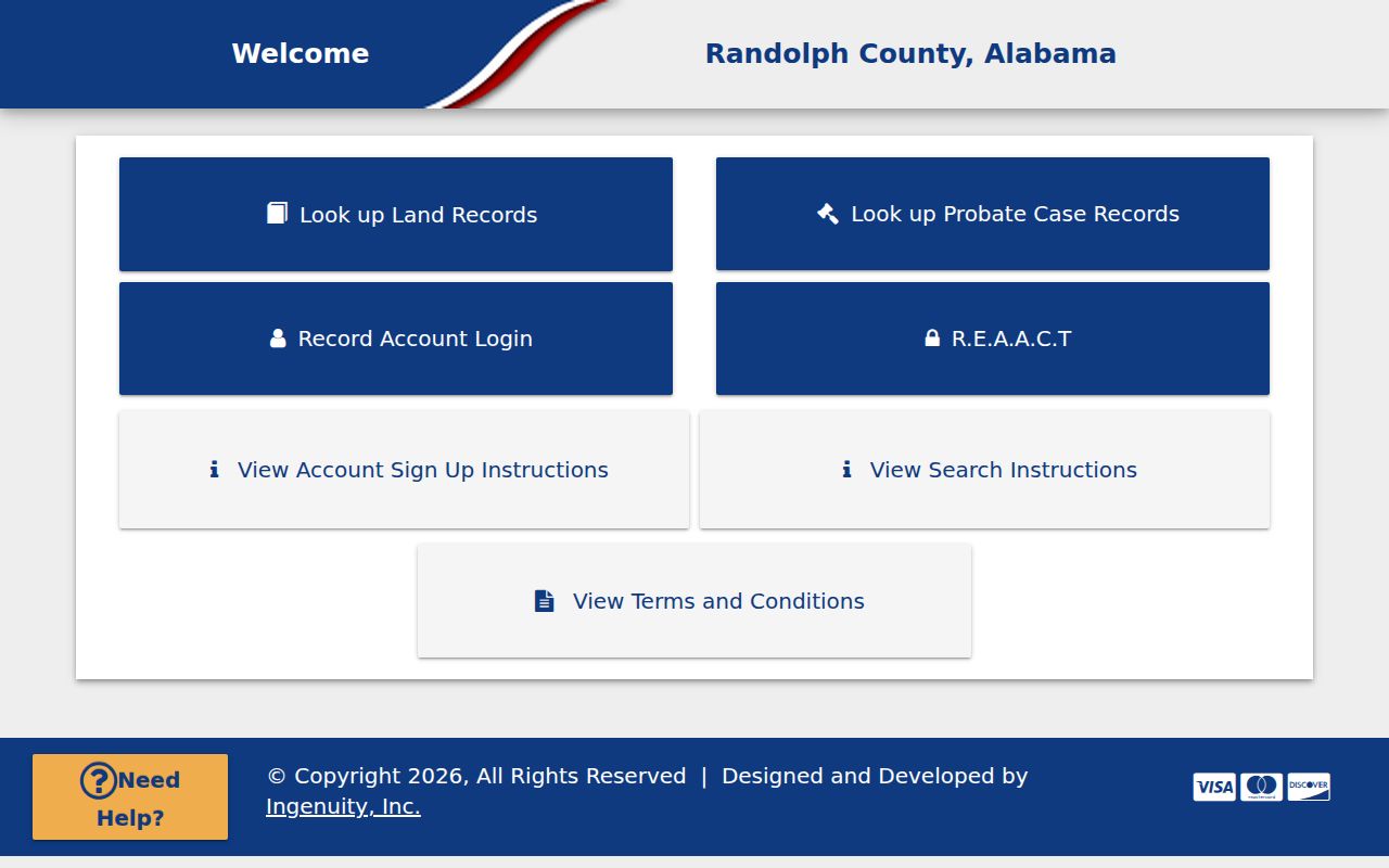 Randolph County Probate Court deed records portal