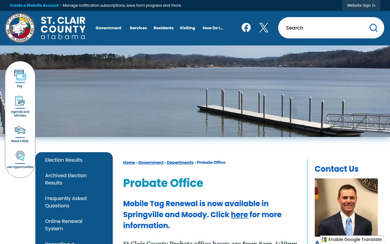 St. Clair County Probate Court deed records search system