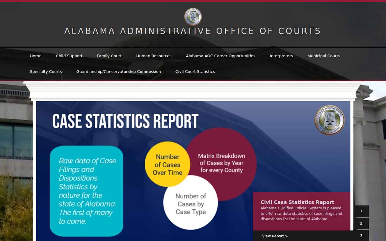 Alabama Administrative Office of Courts main website